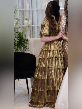 Gold Tiered gown